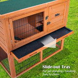 Rabbit Hutch Chicken Coop 92 x 45 x 82cm 2 Storey Cage Run Aria - Extra Image