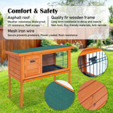 Rabbit Hutch Chicken Coop 91 x 45 x 70cm Free Standing Cage Run Eden - Top-Down View