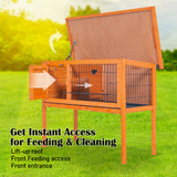 Rabbit Hutch Chicken Coop 91 x 45 x 70cm Free Standing Cage Run Eden - Close-Up Angle