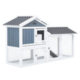 Rabbit Hutch Chicken Coop 147cm 2 Storey Pet Cage Run GRACIE - Front View
