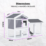 Rabbit Hutch Chicken Coop 147cm 2 Storey Pet Cage Run GRACIE - Extra Image