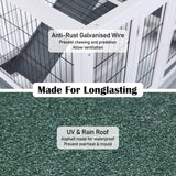 Rabbit Hutch Chicken Coop with Wheels 96.5 x 56 x 90.5cm 2 Storey Pet Cage Run THUMPER - 45-Degree Angle