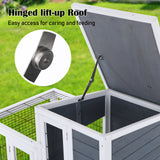 Rabbit Hutch Chicken Coop with Wheels 96.5 x 56 x 90.5cm 2 Storey Pet Cage Run THUMPER - Extra Image