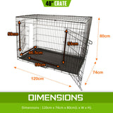 Wire Dog Cage Foldable Crate Kennel 48in with Tray - Extra Image
