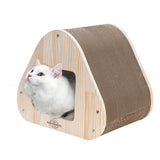Yaomi Wood Triangle Cat Scratcher Sofa Pet Bed - 45-Degree Angle