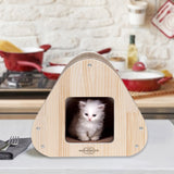 Yaomi Wood Triangle Cat Scratcher Sofa Pet Bed - Extra Image