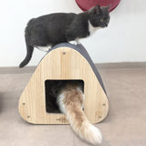 Yaomi Wood Triangle Cat Scratcher Sofa Pet Bed - Extra Image