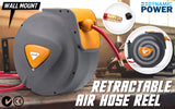 Automotive Air Hose Retractable Reel Wall Mounted 10m - Front View