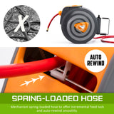Automotive Air Hose Retractable Reel Wall Mounted 10m - 45-Degree Angle