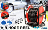 Air Hose 360 Swivel Reel Automotive Industrial 30m - Front View