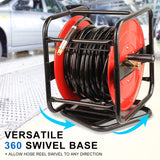 Air Hose 360 Swivel Reel Automotive Industrial 30m - Top-Down View