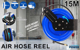 Air Hose Retractable Rewind Reel Automotive Industrial 15m - Front View