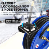 Air Hose Retractable Rewind Reel Automotive Industrial 15m - 45-Degree Angle