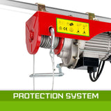 Electric Hoist Remote Chain Lift 240V 510w 125/250KG - Top-Down View