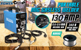 MIG Gasless Welder + Wire Portable Welding Machine 130Amp - Front View