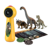 Dinosaur Projector and 3 Toy Figures Play Set - Kids STEM Learning Set - Top-Down View