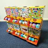 40X Geometric Translucent Dog Toy Capsules 50mm Collectible Gacha in Display Box - Front View