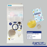 Gachapon Capsule Toy Vending Machine Lite Mini Collectible Gacha Dispenser Stackable WHITE - Side View