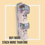 Gachapon Capsule Toy Vending Machine Lite Mini Collectible Gacha Dispenser Stackable WHITE - 45-Degree Angle