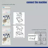 Gachapon Capsule Toy Vending Machine Lite Mini Collectible Gacha Dispenser Stackable WHITE - Rear View