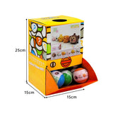 40X Cute Animal Pull Back Car Toy Capsules 50mm Collectible Gacha in Display Box - Rear View