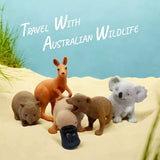 Stretchy Squishy Australian Wildlife Gift Set - Sensory Stimulation Animal Toys - Top-Down View