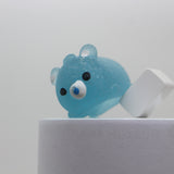 40X Care Bears Glitter Squishy Toy Capsules 50mm Collectible Gacha w Display Box - Front View