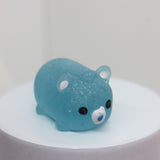 40X Care Bears Glitter Squishy Toy Capsules 50mm Collectible Gacha w Display Box - Side View