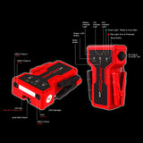 JumpsPower GTR 4000A Professional Portable Jump Starter & Power Bank with LED Light - Side View