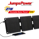 21W Solar Panel Portable Charger JumpsPower Power Generator Foldable - Front View