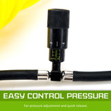 Dynamic Power Gold Portable Car Tyre Air Compressor Deflator Inflator 300L/MIN 12V - Close-Up Angle
