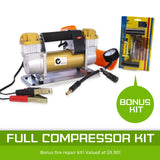 Portable Car Tyre Air Compressor Inflator 200L/MIN 12V GOLD - Extra Image
