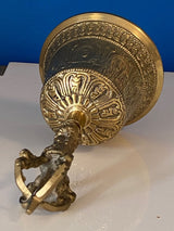 Brass Bell 6 inch Buddhist Nepal Tibetan Prayer Bell Meditation Stress Relief or Sound Therapy - Top-Down View