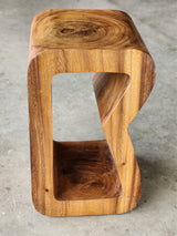 Side table, coffee table or entrance corner table-hand crafted from solid wood - Top-Down View
