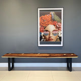 Bench seat or low set console table, hallway table Raintree Wood 1.8 Meter 180cm - Front View