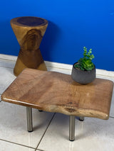Bedside side Table- Live Edge Silky Oak Australian Timber - Front View