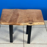Bedside side Table- Live Edge Silky Oak Australian Timber - 45-Degree Angle