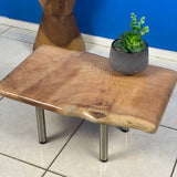 Bedside side Table- Live Edge Silky Oak Australian Timber - Rear View