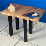 Bedside side Table- Live Edge Silky Oak Australian Timber - Close-Up Angle