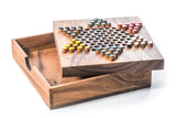 Chinese Checkers - wooden board game, strategy game, game for adults, game - Front View