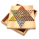 Chinese Checkers - wooden board game, strategy game, game for adults, game - 45-Degree Angle