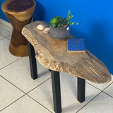Coffee side table Silky Oak handmade - Top-Down View