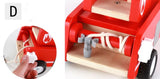 Fire truck wooden 3 years + with ladder and firemen Fire engine Red - Front View