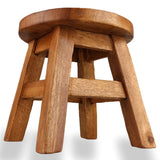 Children's Chair Stool Wooden Frog Face Theme - Side View