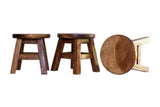Children's Chair Stool Wooden Frog Face Theme - 45-Degree Angle
