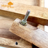 Hand Carved Children's Table Wooden GIRAFFE Theme - Close-Up Angle
