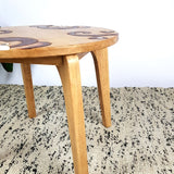 Hand Carved Children's Table Wooden MONKEY Theme - Side View
