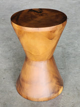 Hourglass Side Table or Stool bedside side drinks table - Low Angle