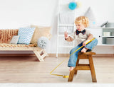 Children's Chair Stool Wooden Lion Theme - Side View