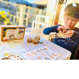 Model car 3D Ply Wood puzzle- Build and Paint your own 4 x 4 Truck Car craft kit with MOTOR (solar or battery) - Side View